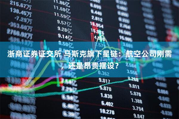 浙商证券证交所 马斯克旗下星链：航空公司刚需，还是昂贵摆设？
