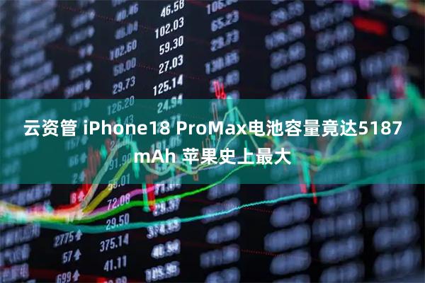 云资管 iPhone18 ProMax电池容量竟达5187mAh 苹果史上最大